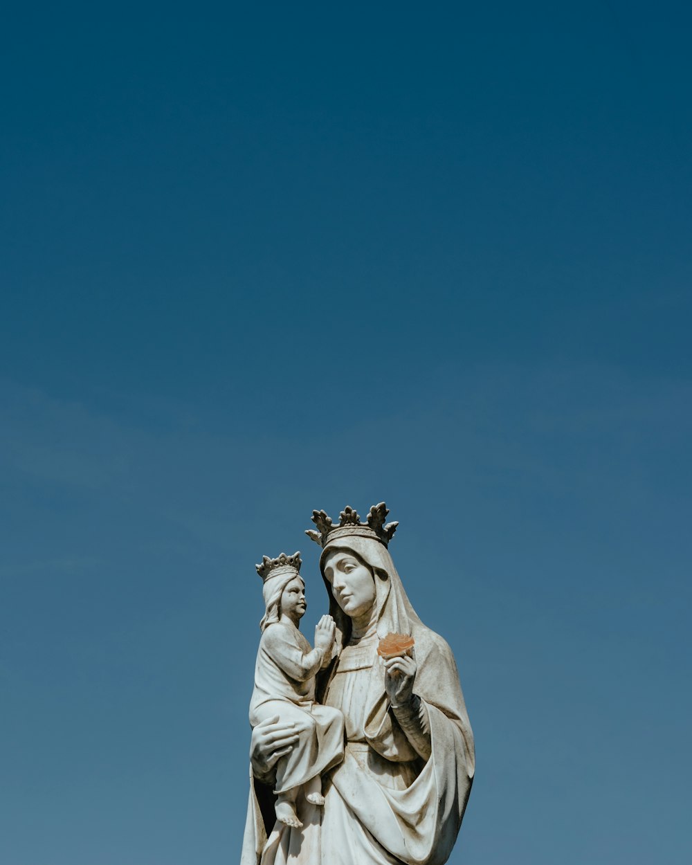 A statue of the Virgin Mary, Our Lady, holding the child Jesus